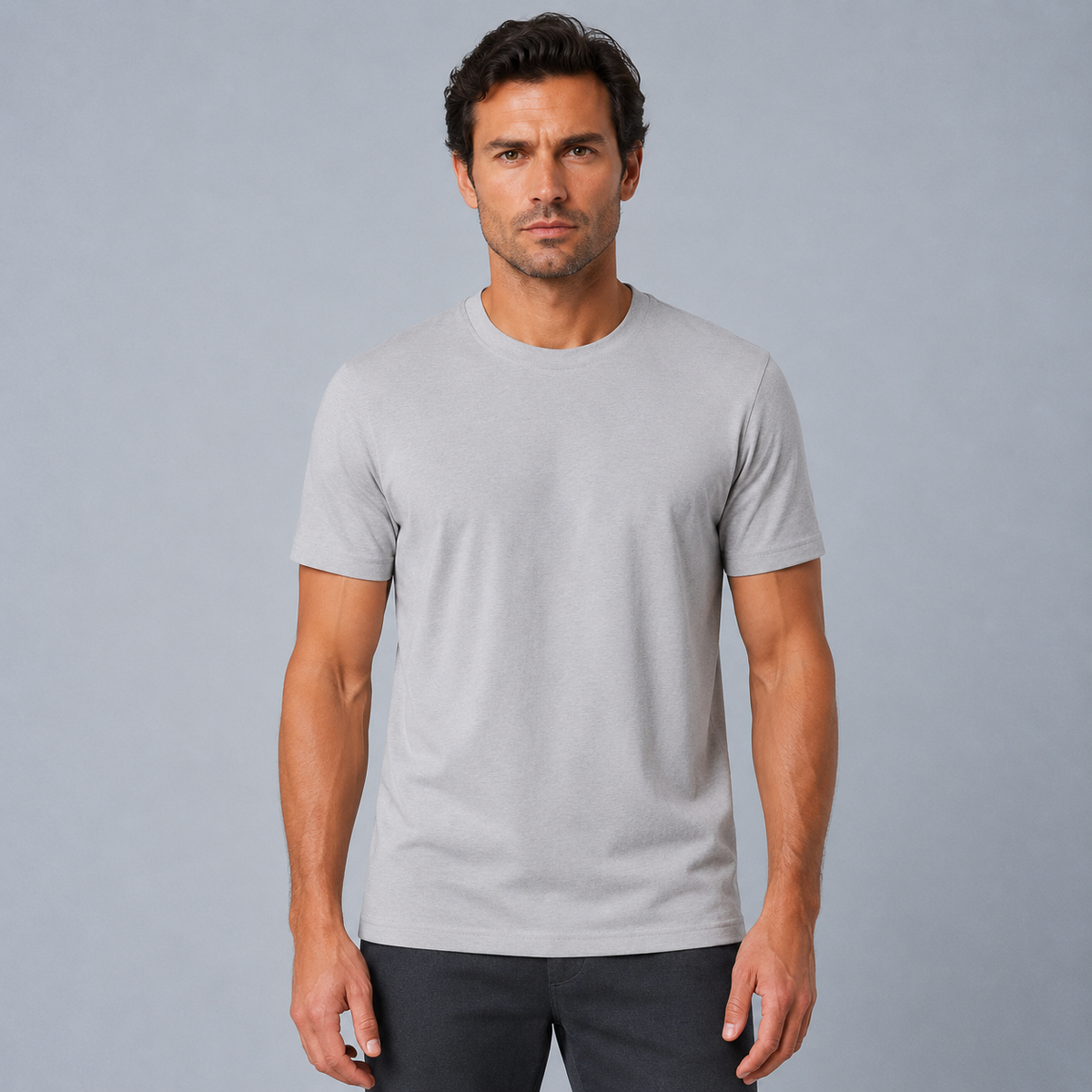 Men's Cotton Crew Neck Soft Touch T-Shirt Black Canvas
