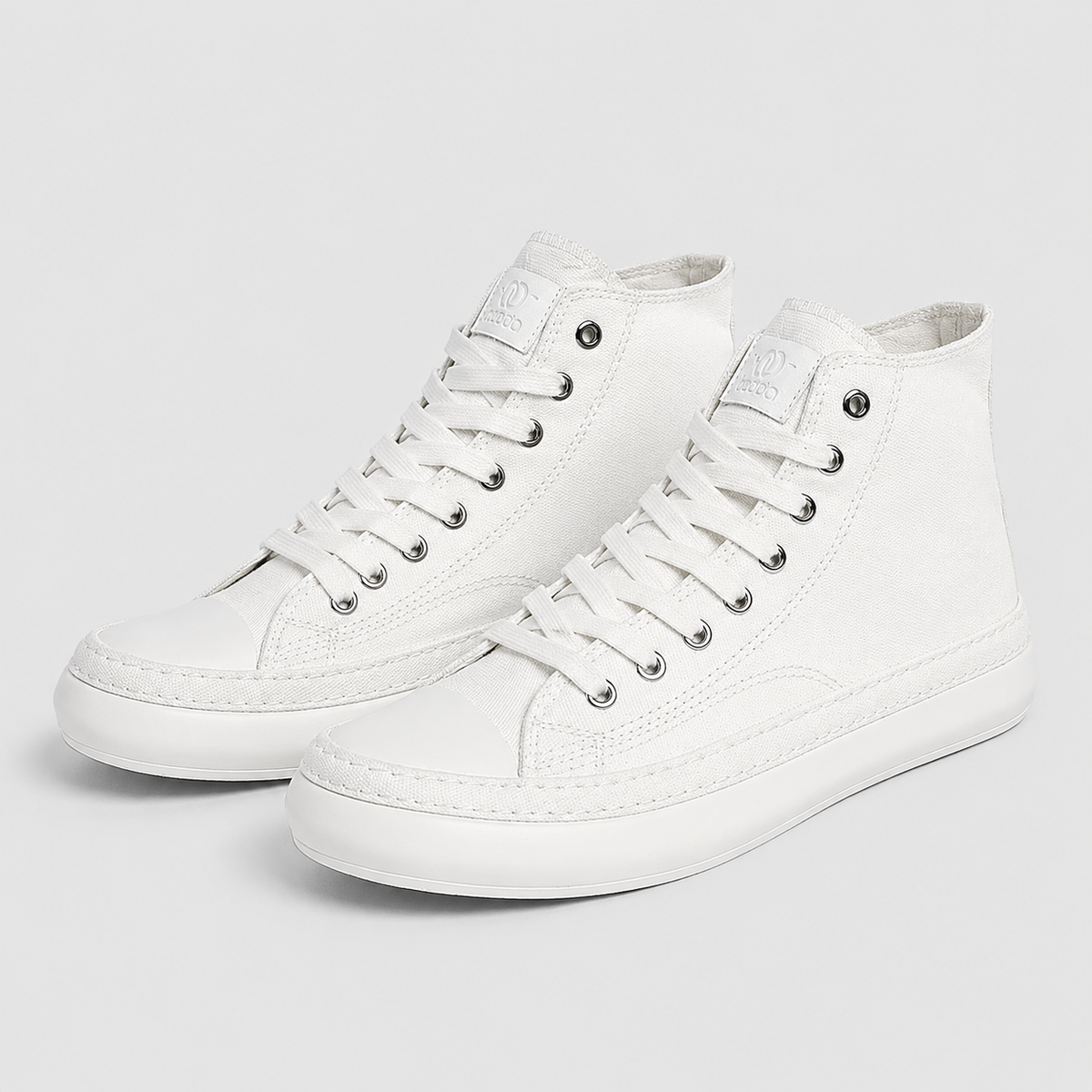 Men's High Top Canvas Vulcanised Sneakers Black Canvas