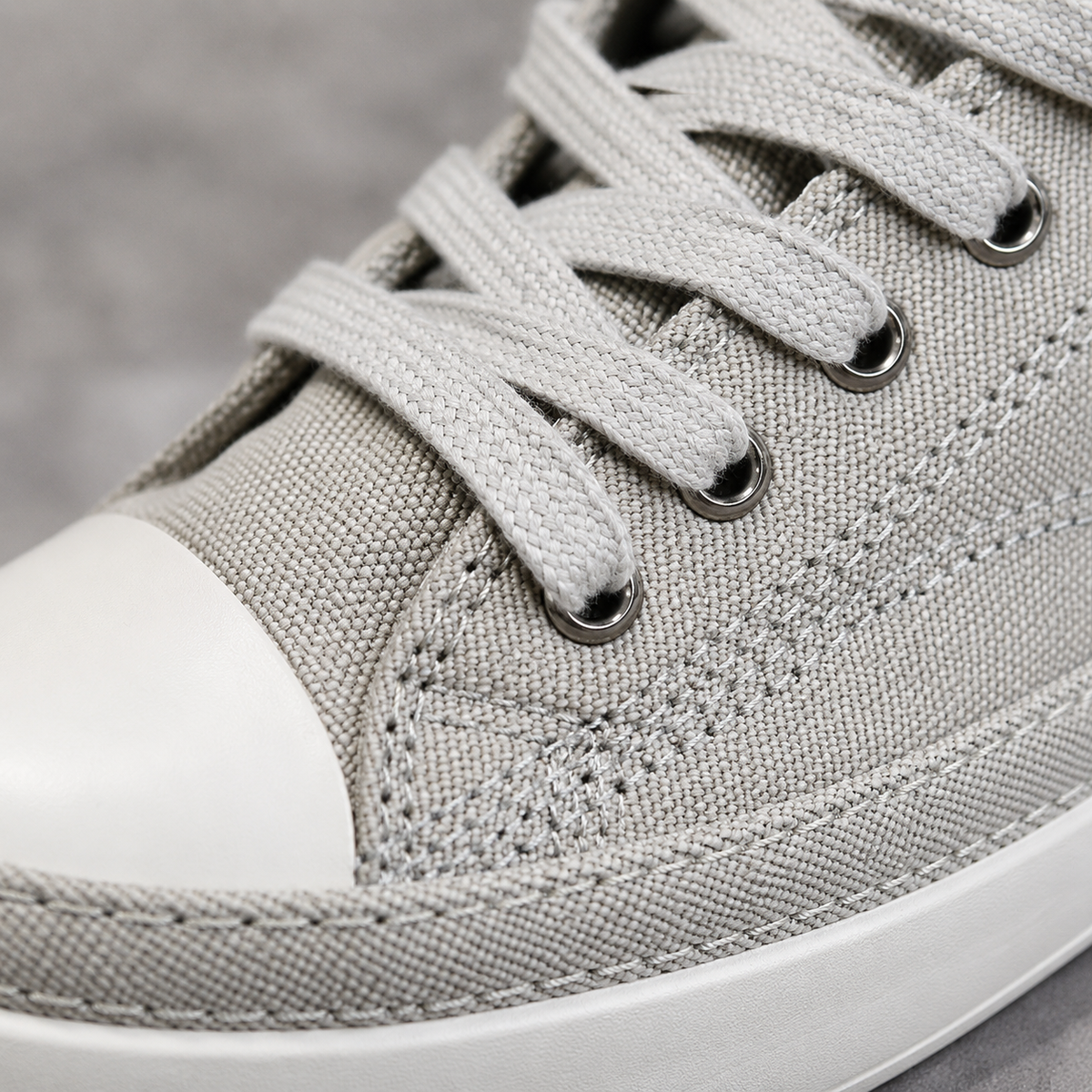 Men's High Top Canvas Vulcanised Sneakers Black Canvas