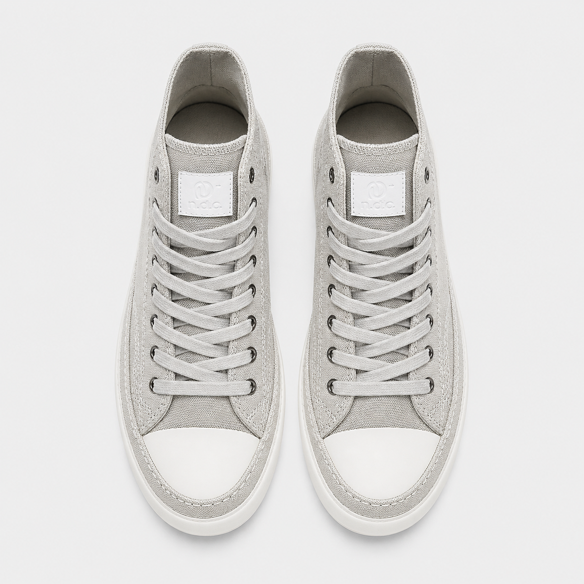 Men's High Top Canvas Vulcanised Sneakers Black Canvas