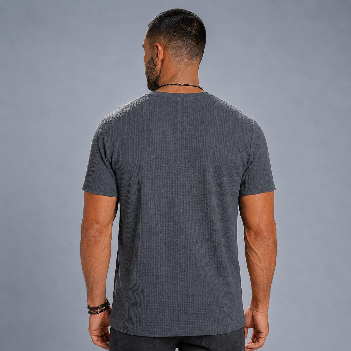 Men's Ice Silk Quick-Dry Short Sleeve T-Shirt Black Canvas