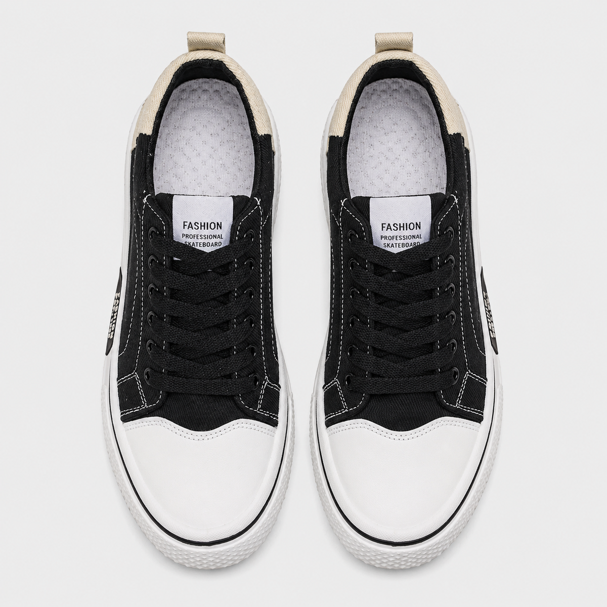Men's Lightweight Canvas Sneakers Black Canvas