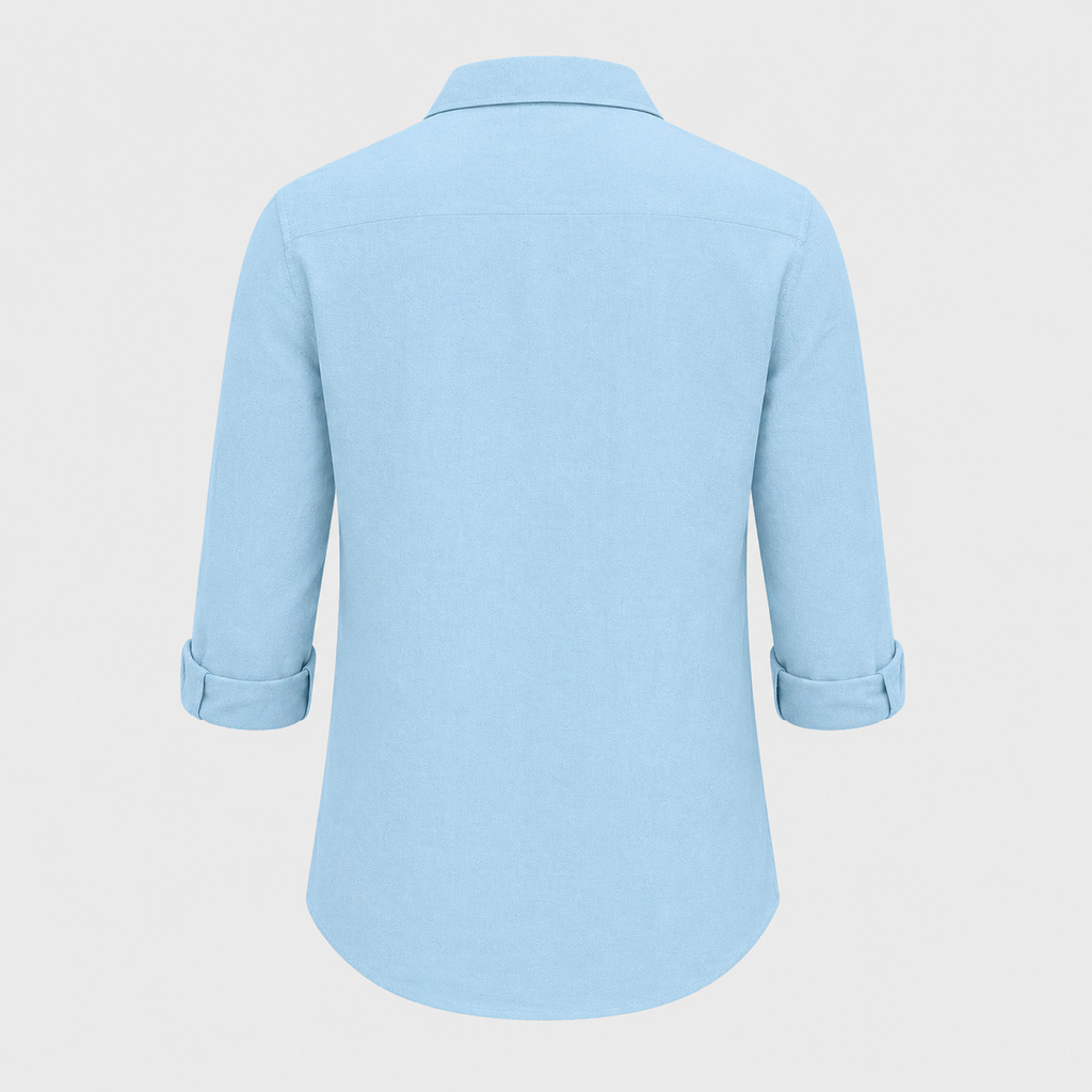 Men's Linen Cotton Loose Lapel Shirt Black Canvas