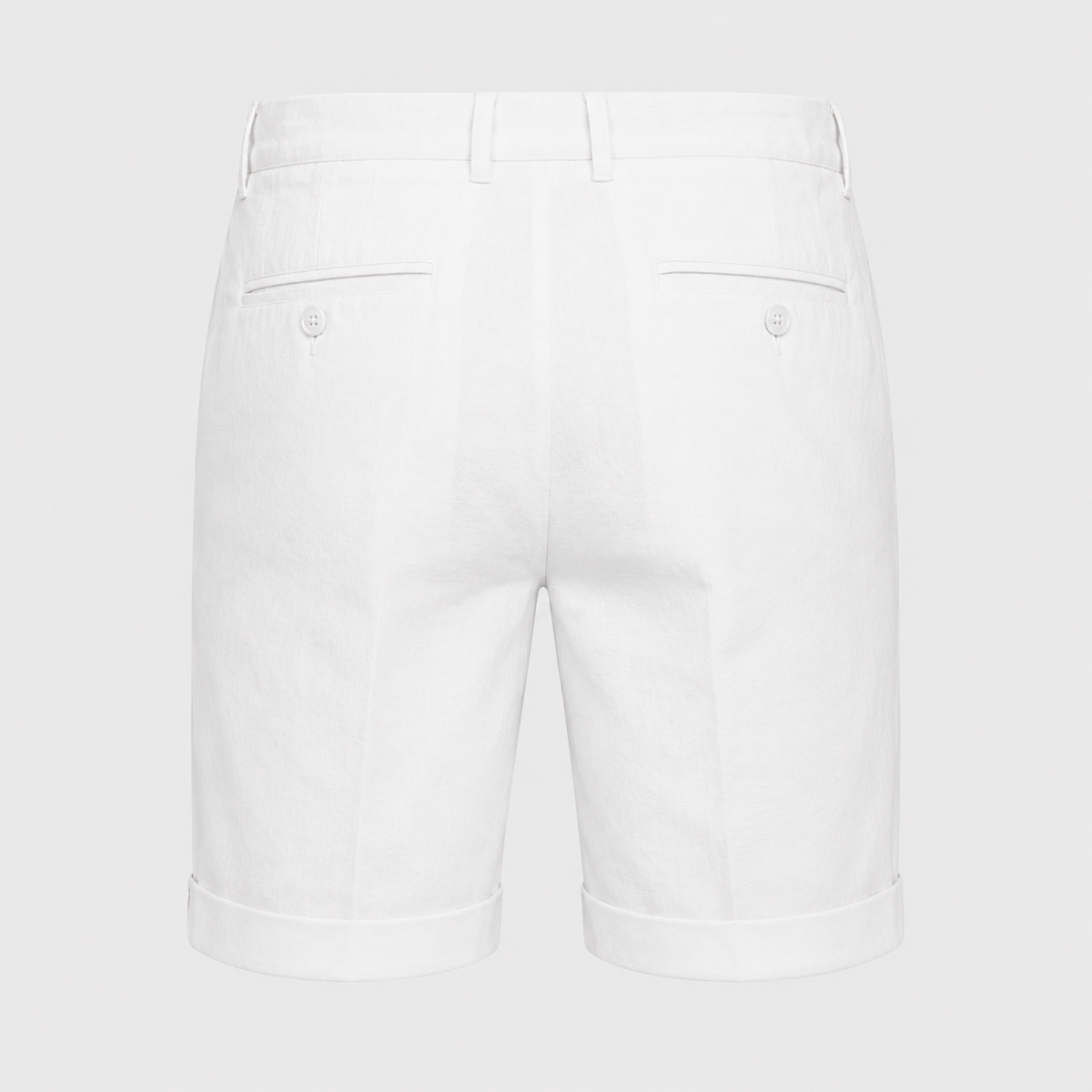 Men's Linen Straight Fit Knee Length Shorts Black Canvas
