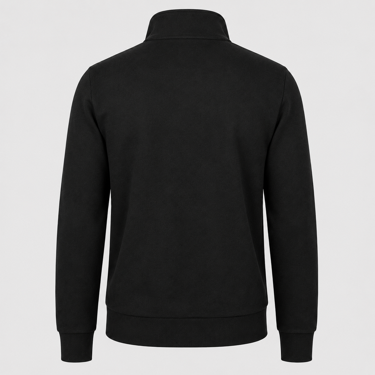Men's Long Sleeve Zip-Up Jacket Black Canvas