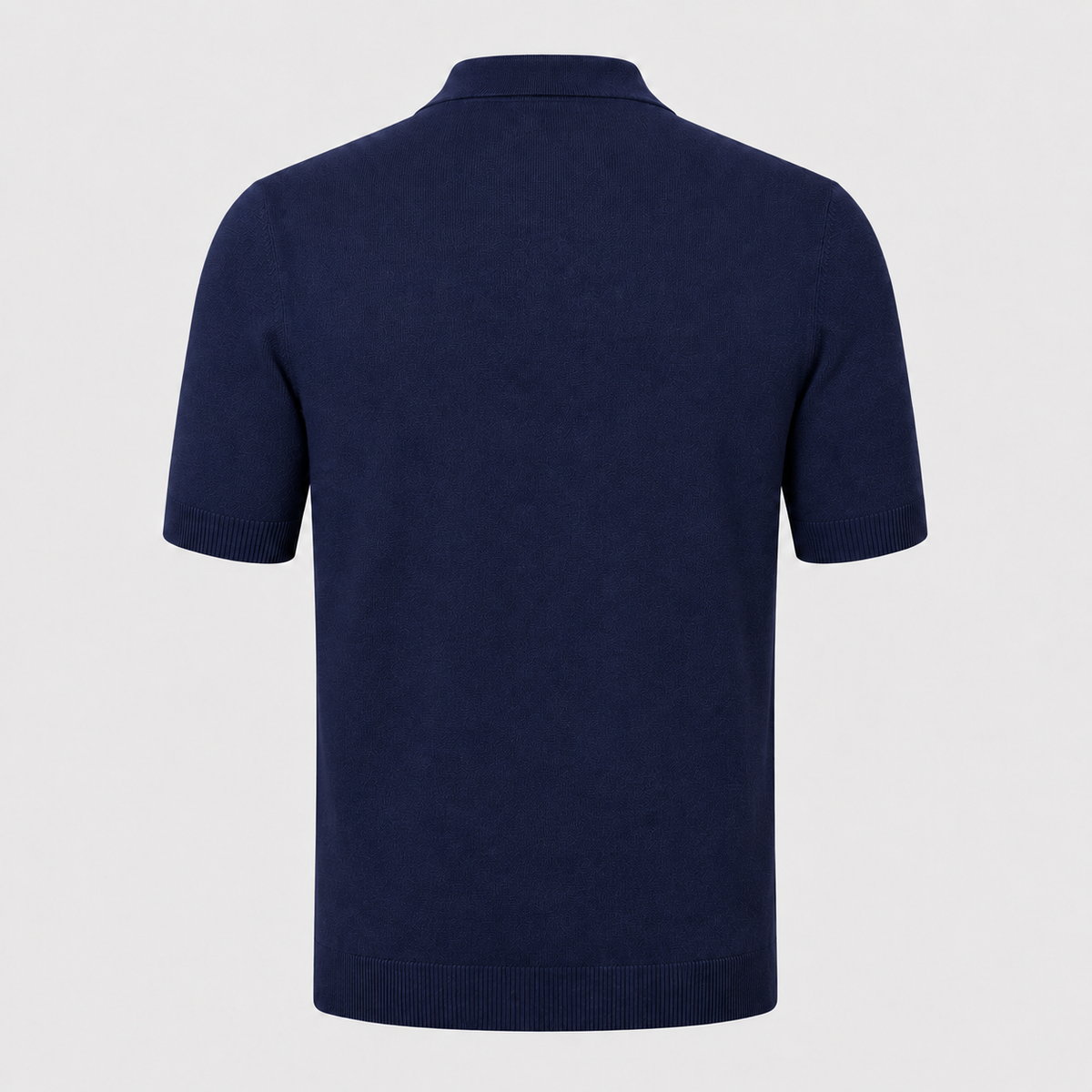 Men's Merino Knit Polo Shirt Relaxed Fit Black Canvas
