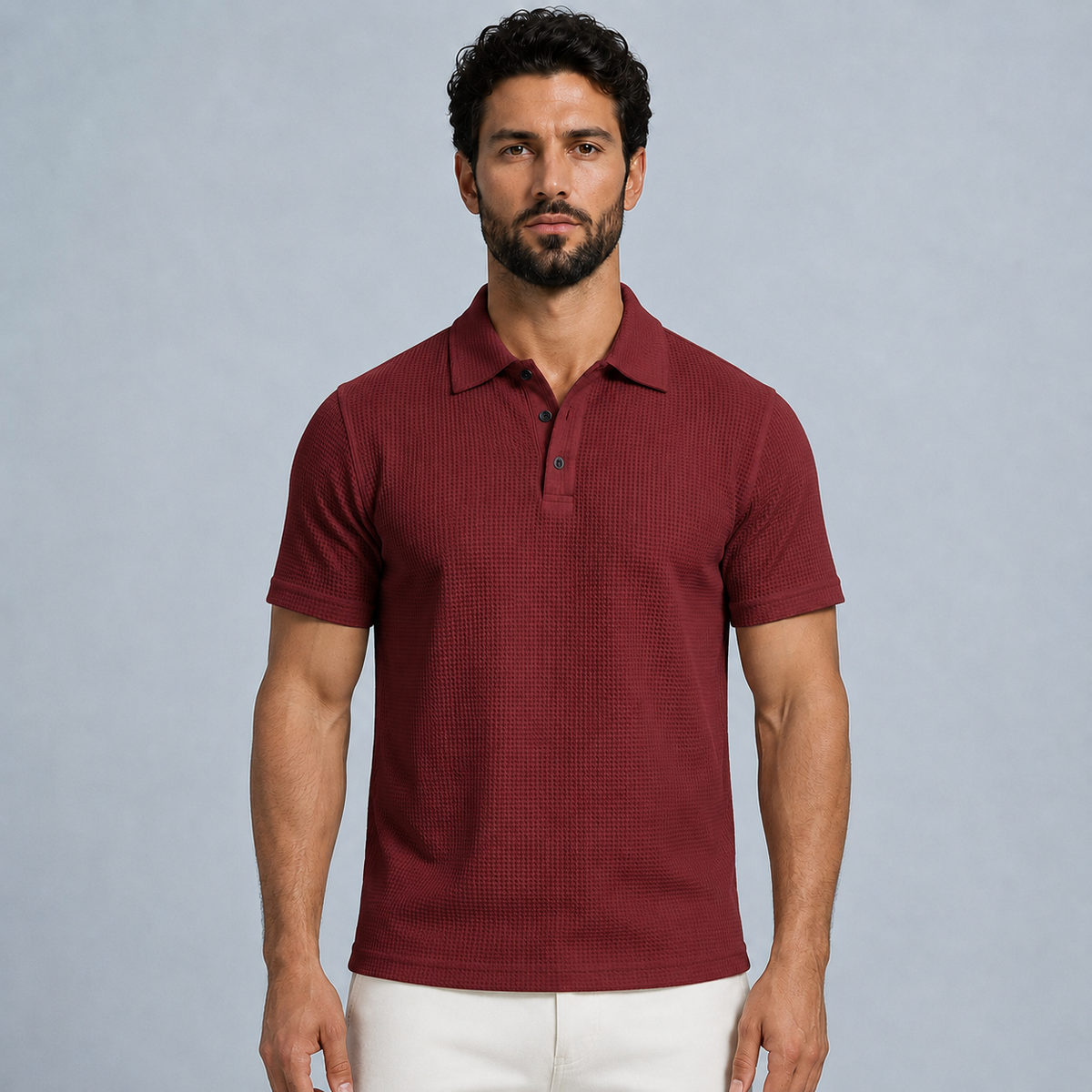 Men's Polo Shirt Lightweight Black Canvas