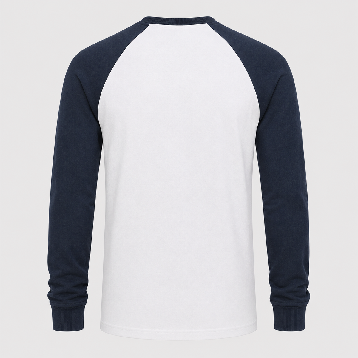 Men's Raglan Sleeve Contrast Baseball T-Shirt Black Canvas