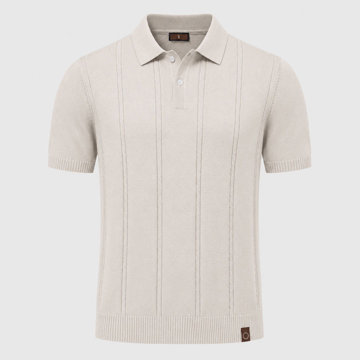 Men's Striped Silk Touch Golf Polo Shirt Black Canvas