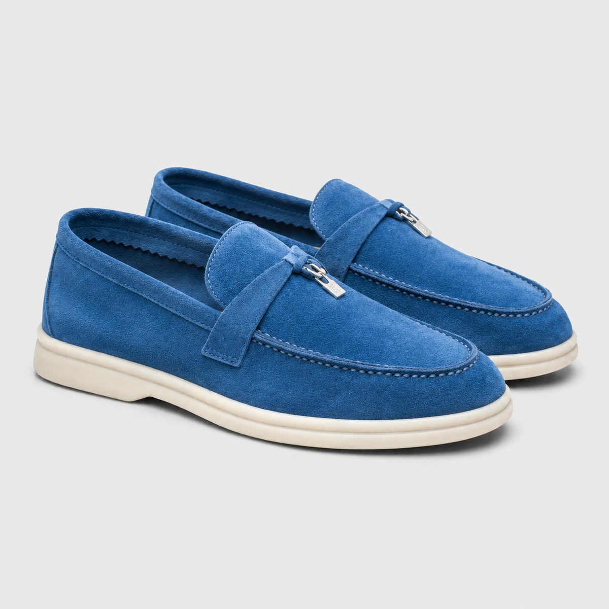 Men's Vintage Flat Moccasins Black Canvas
